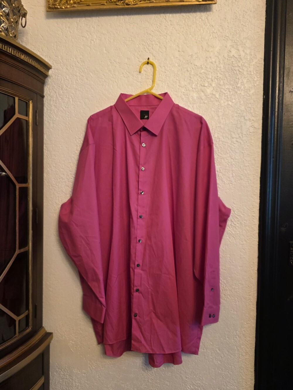Big & Tall JF J.ferrar Men's Button-Up Dress Shirt - Bright Pink